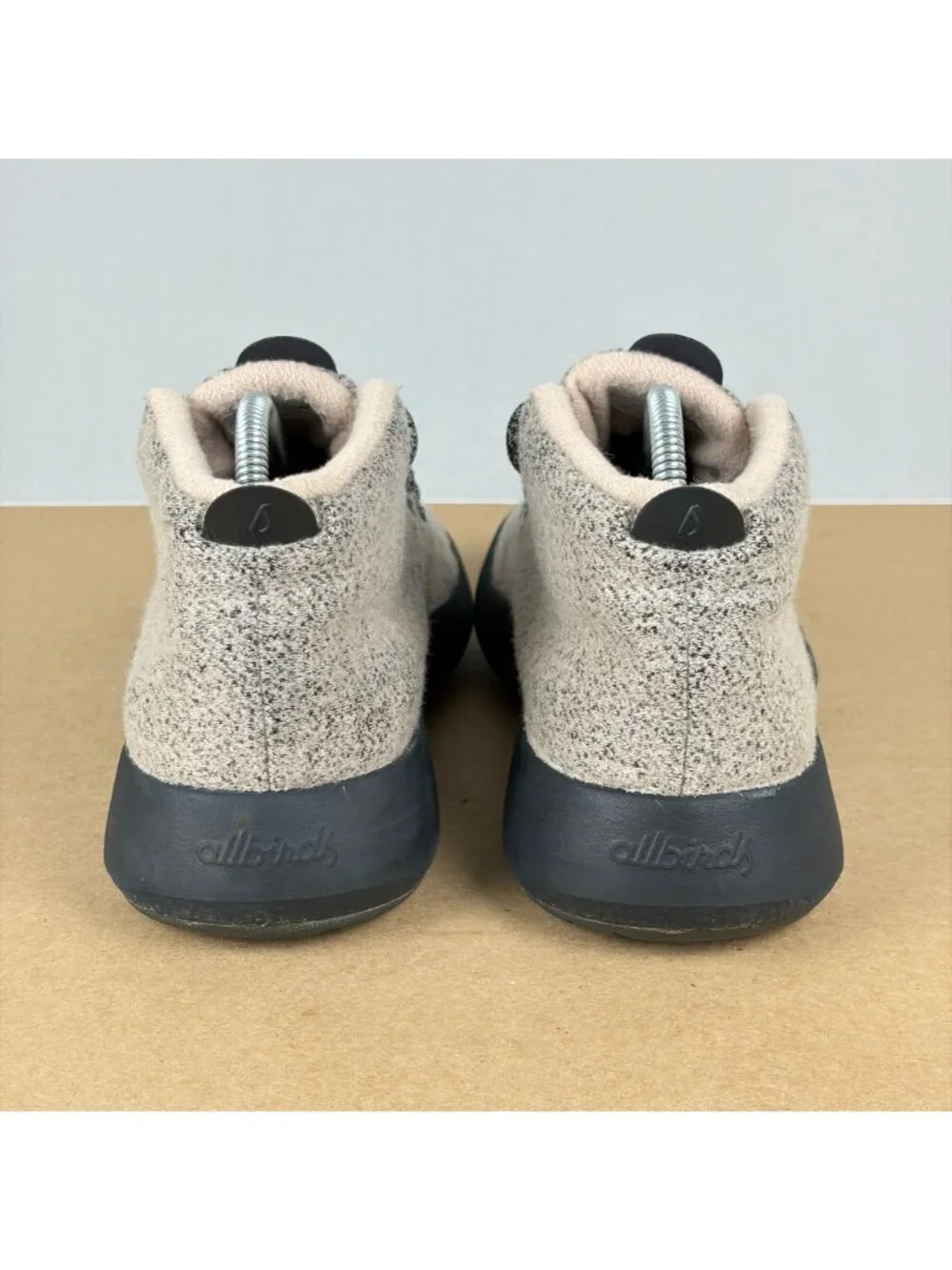 Allbirds Wool Runner Up Mizzle Casual Shoes Womens 7 Beige Black Merino Wool